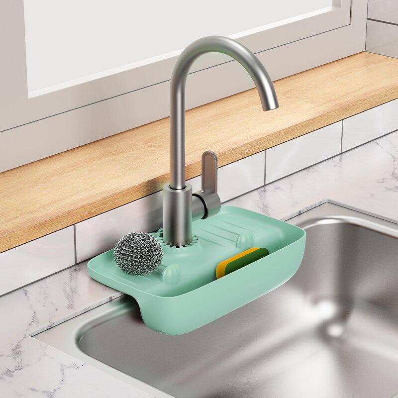 Non-Slip Faucet Drainer Rack & Countertop Mat by HitMyNeed