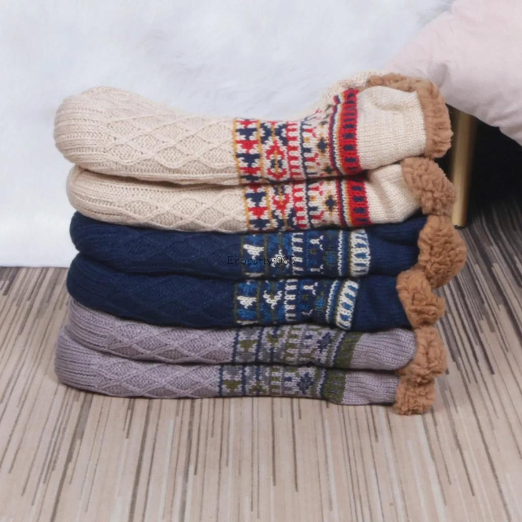 Non-Slip Fleece Floor Socks for Fall & Winter by HitMyNeed