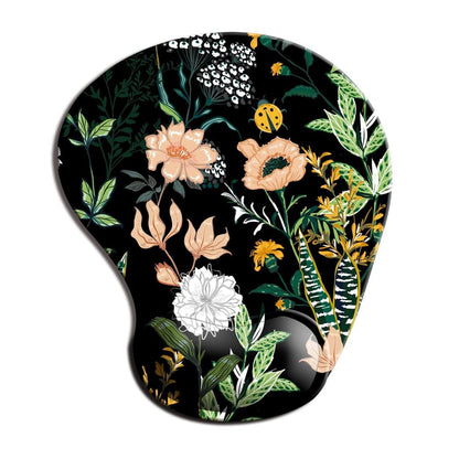 Non Slip Floral Mousepad with Ergonomic Wrist Rest l by HitMyNeed