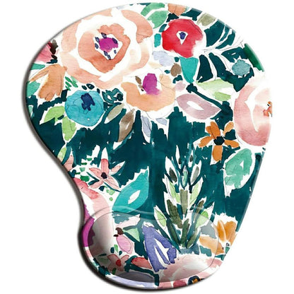 Non Slip Floral Mousepad with Ergonomic Wrist Rest r by HitMyNeed