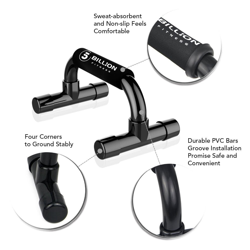 Non-Slip Push Up Bars with Wrist Support by HitMyNeed