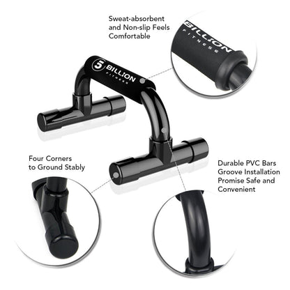 Non-Slip Push Up Bars with Wrist Support by HitMyNeed