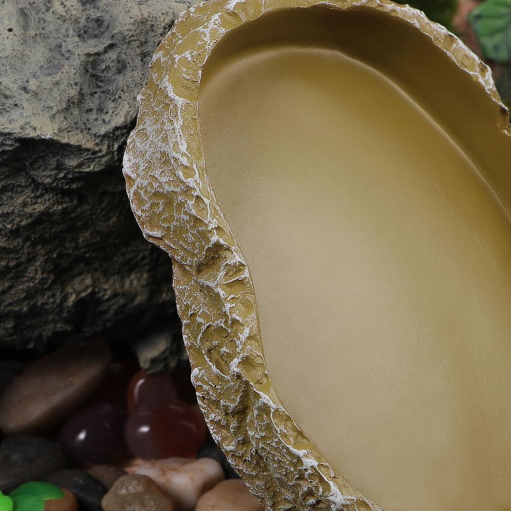 Non Slip Resin Reptile Water Bowl 11 x 7.8cm by HitMyNeed