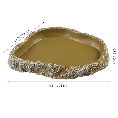 Non Slip Resin Reptile Water Bowl 11 x 7.8cm by HitMyNeed