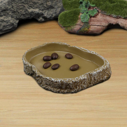 Non Slip Resin Reptile Water Bowl 11 x 7.8cm by HitMyNeed