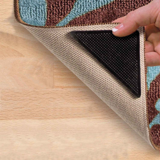 Non Slip Reusable Rug Pad Corner Grippers 4-Pack by HitMyNeed