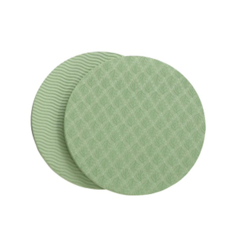 Non-Slip Round Yoga Knee Pad Cushions (Set of 2) 2pcs-tpe-grass-green by HitMyNeed