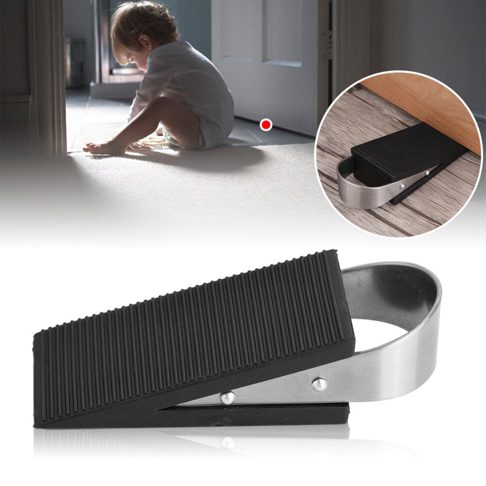 Non-Slip Rubber Door Wedge Stopper with Loop Handle by HitMyNeed