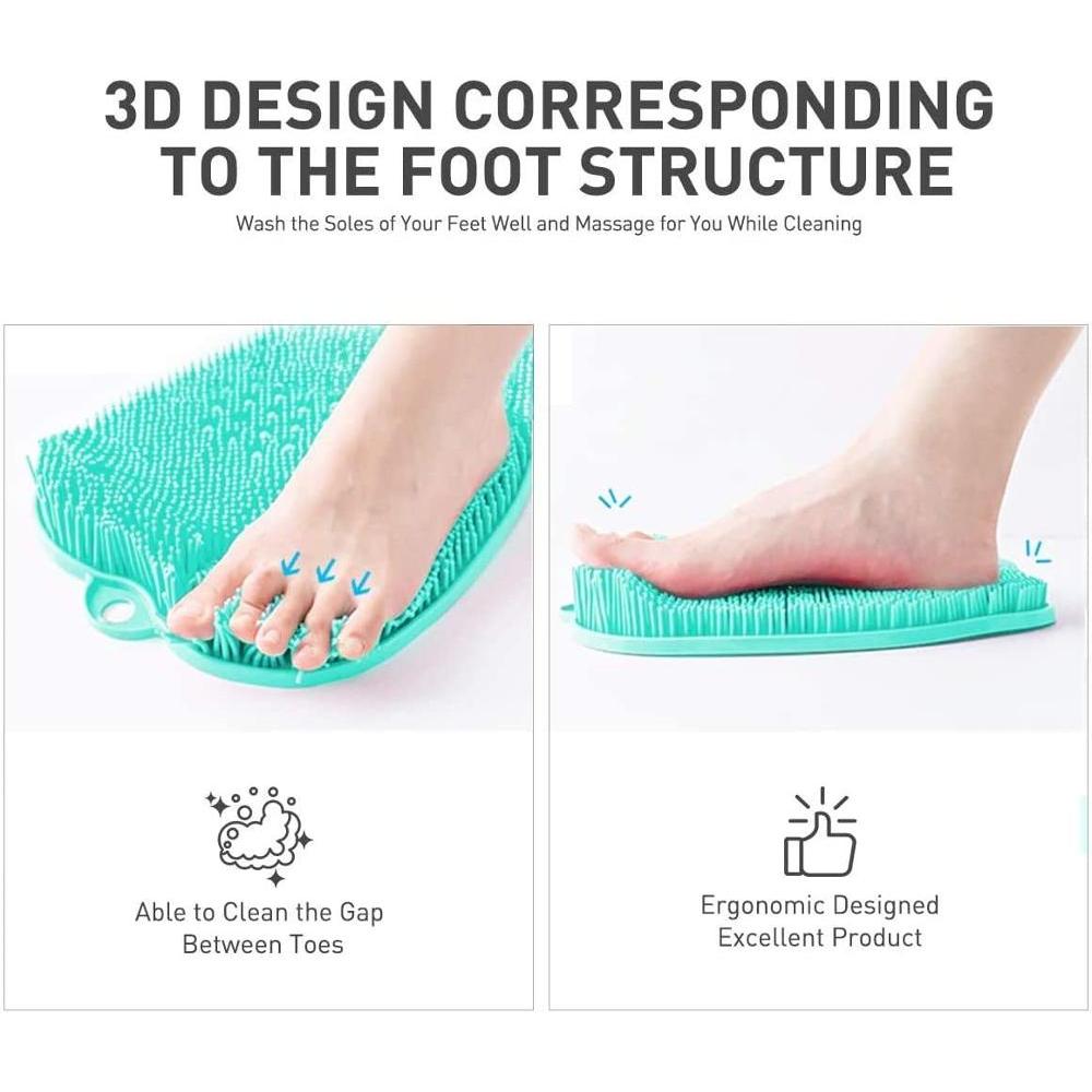 Non Slip Shower Foot Scrubber with Suction Cups by HitMyNeed