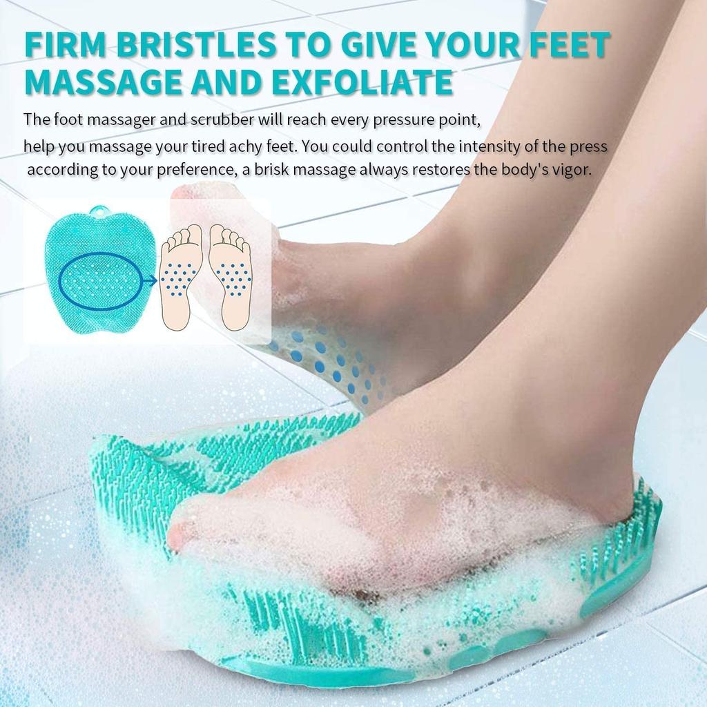 Non Slip Shower Foot Scrubber with Suction Cups by HitMyNeed