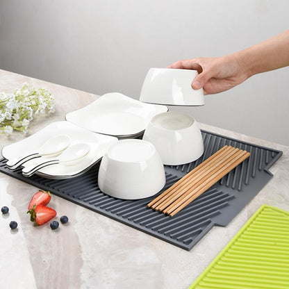 Non Slip Silicone Dish Drainer Mat by HitMyNeed