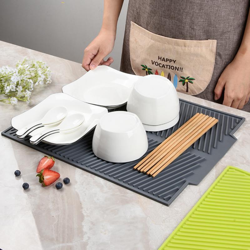 Non Slip Silicone Dish Drainer Mat by HitMyNeed