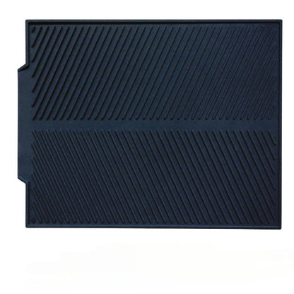 Non Slip Silicone Dish Drainer Mat black 44-33cm by HitMyNeed