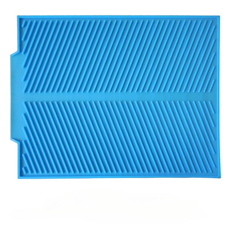 Non Slip Silicone Dish Drainer Mat blue 44-33cm by HitMyNeed