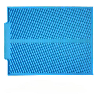 Non Slip Silicone Dish Drainer Mat blue 44-33cm by HitMyNeed