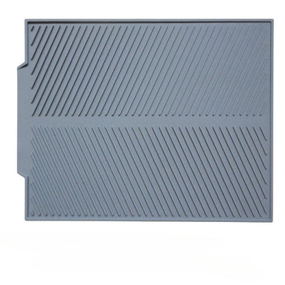 Non Slip Silicone Dish Drainer Mat gray 44-33cm by HitMyNeed