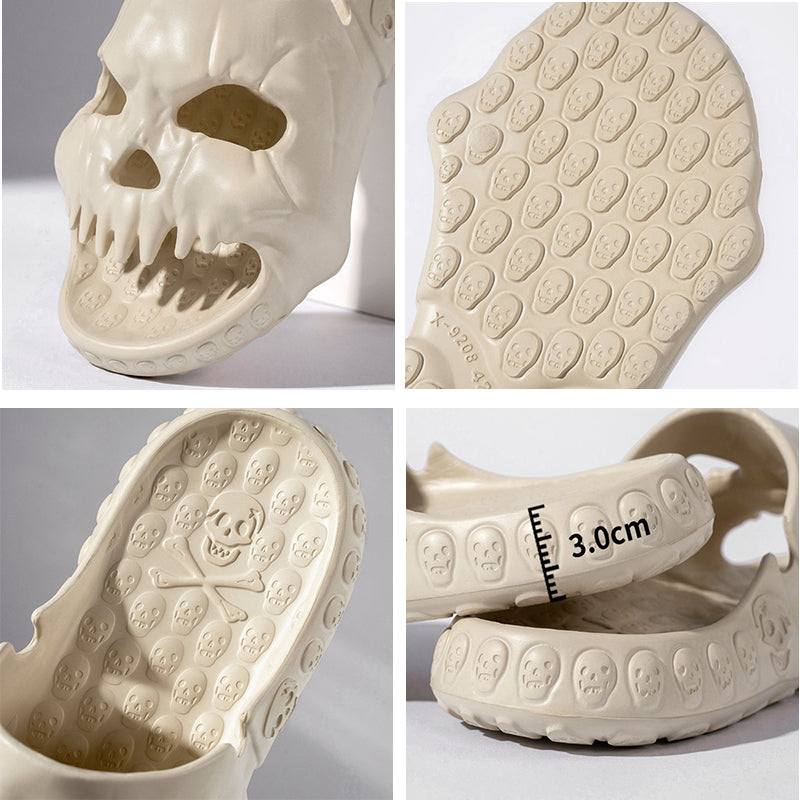 Non Slip Skull Slippers for Indoor & Beach Wear by HitMyNeed