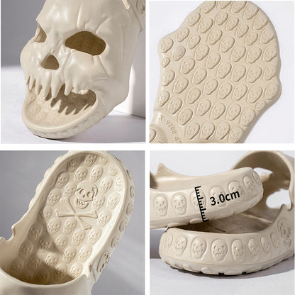 Non Slip Skull Slippers for Indoor & Beach Wear by HitMyNeed