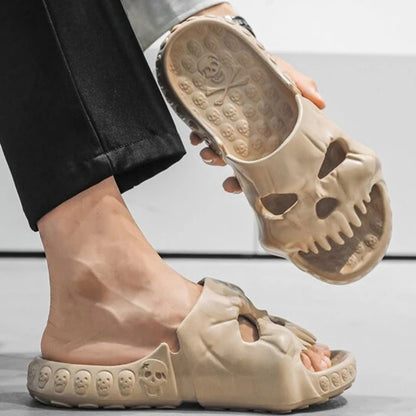 Non Slip Skull Slippers for Indoor & Beach Wear by HitMyNeed