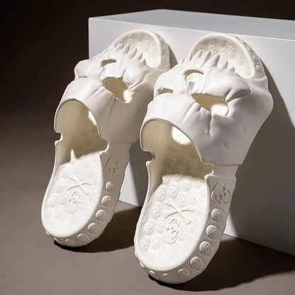 Non Slip Skull Slippers for Indoor & Beach Wear by HitMyNeed