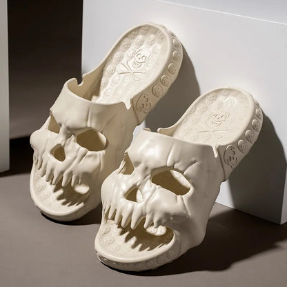 Non Slip Skull Slippers for Indoor & Beach Wear by HitMyNeed