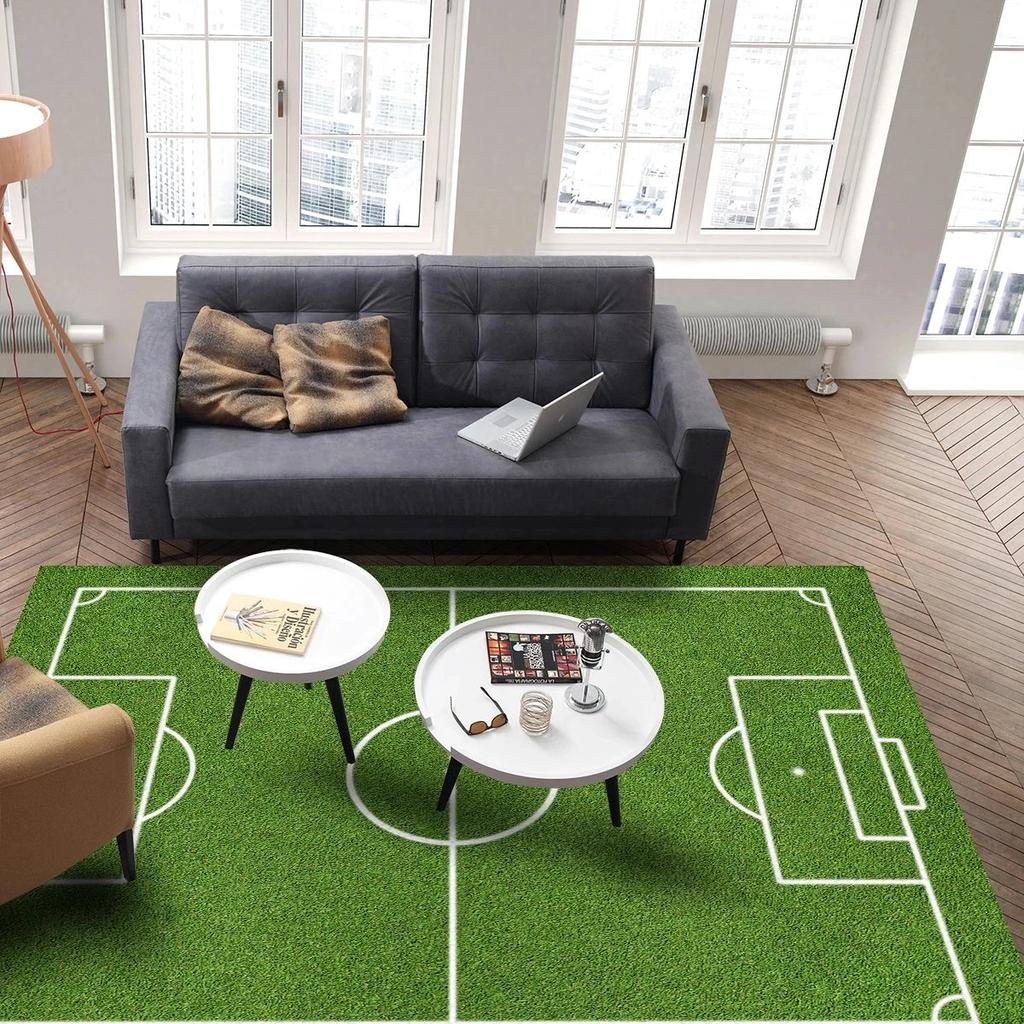 Non Slip Soccer Field Carpet Rug for Kids & Fans by HitMyNeed