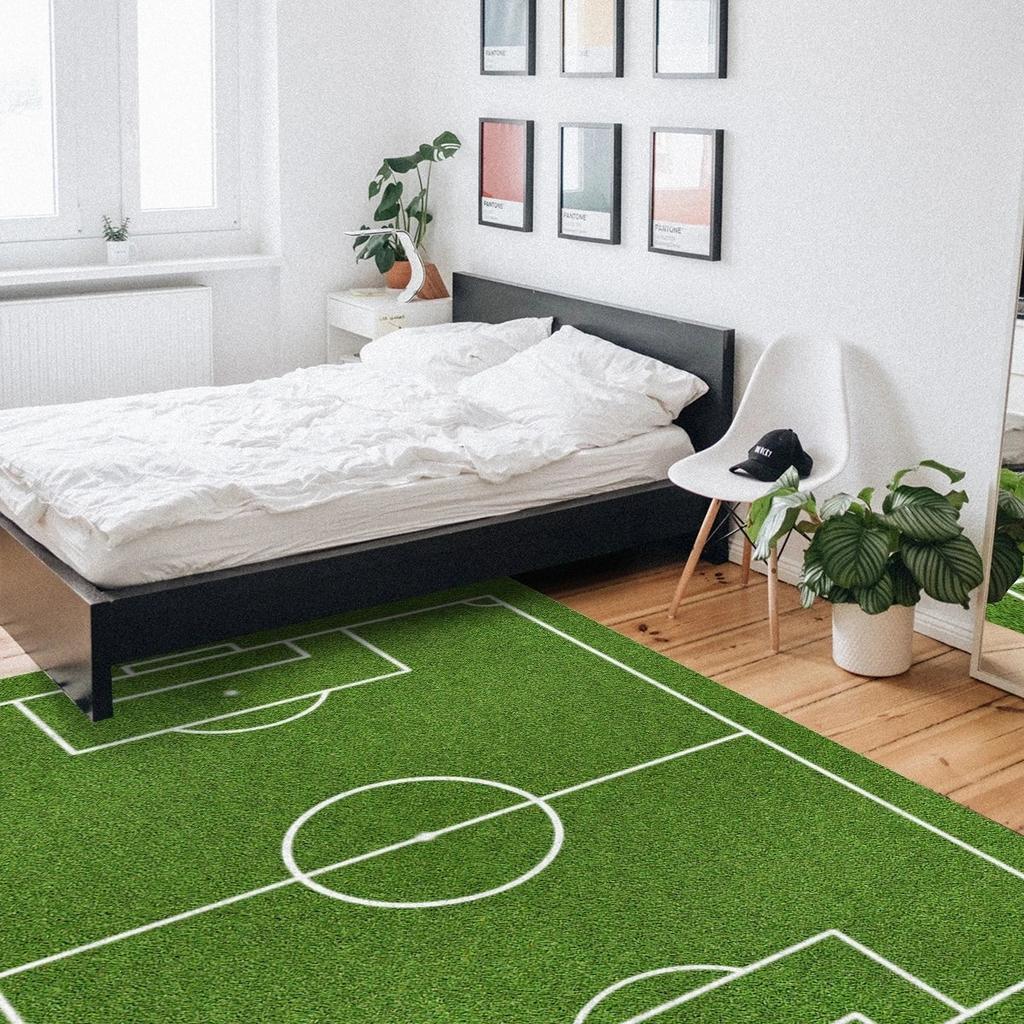 Non Slip Soccer Field Carpet Rug for Kids & Fans by HitMyNeed