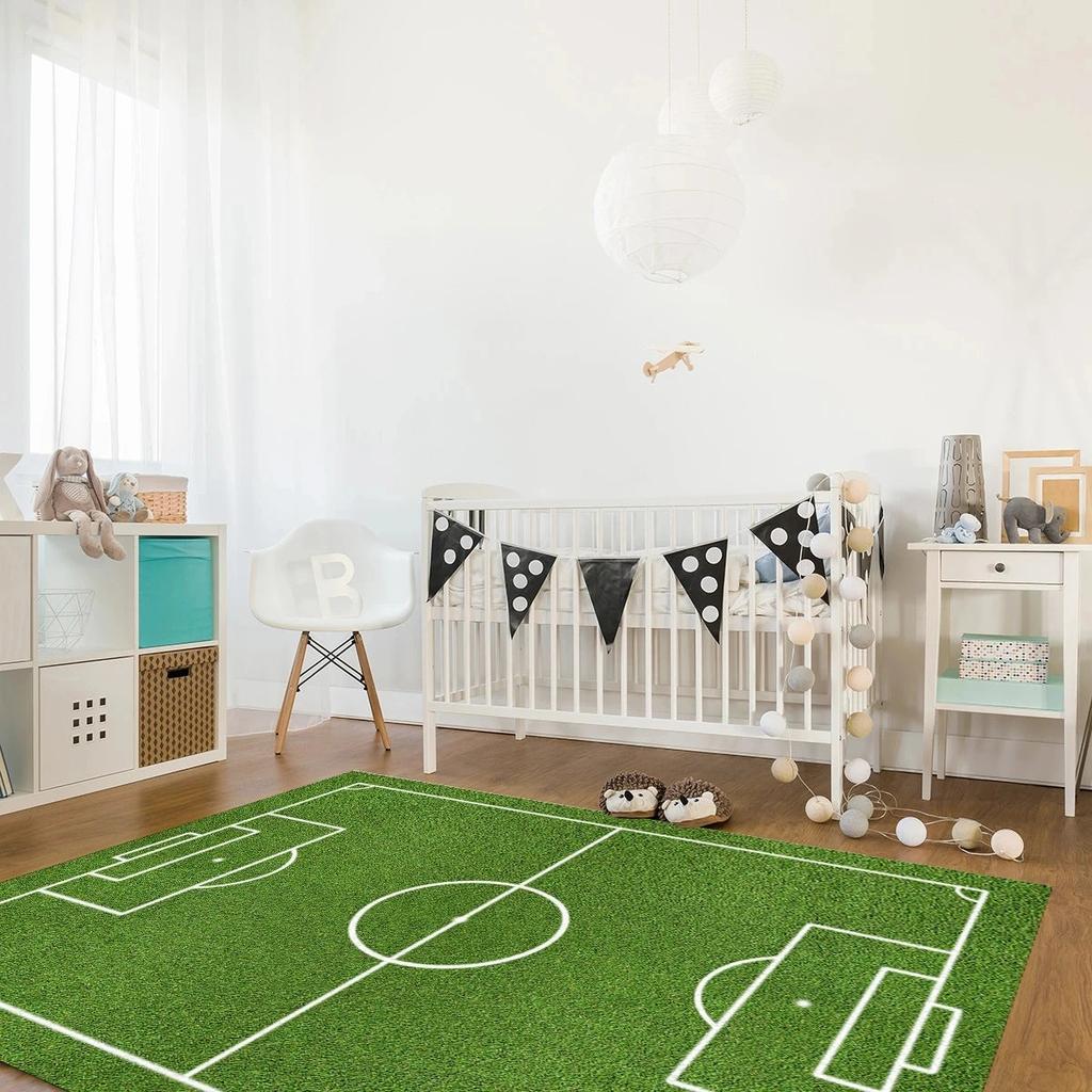 Non Slip Soccer Field Carpet Rug for Kids & Fans by HitMyNeed