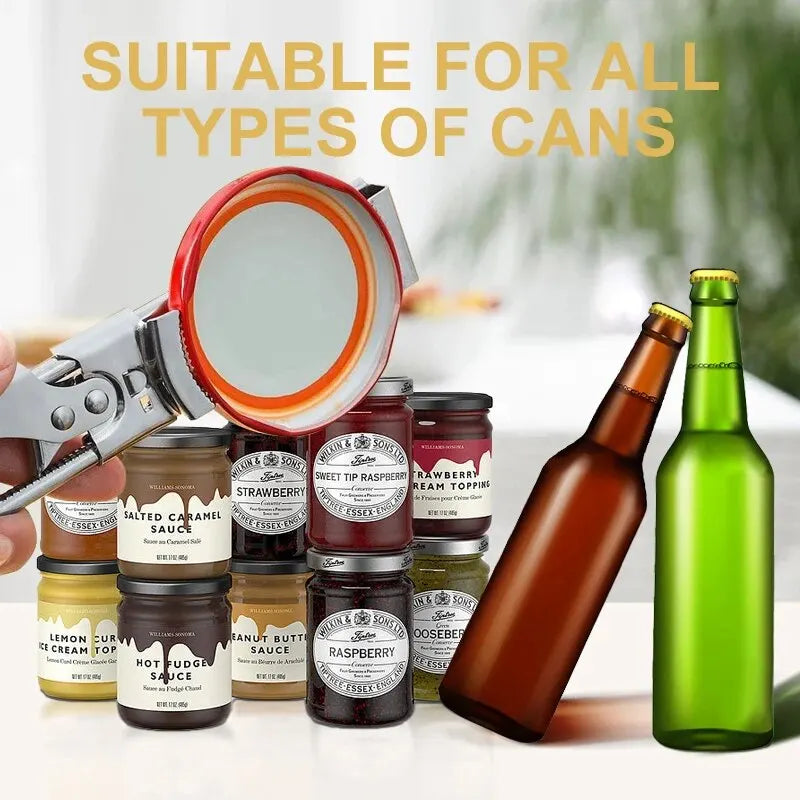Non-Slip Stainless Steel Adjustable Can & Bottle Opener by HitMyNeed