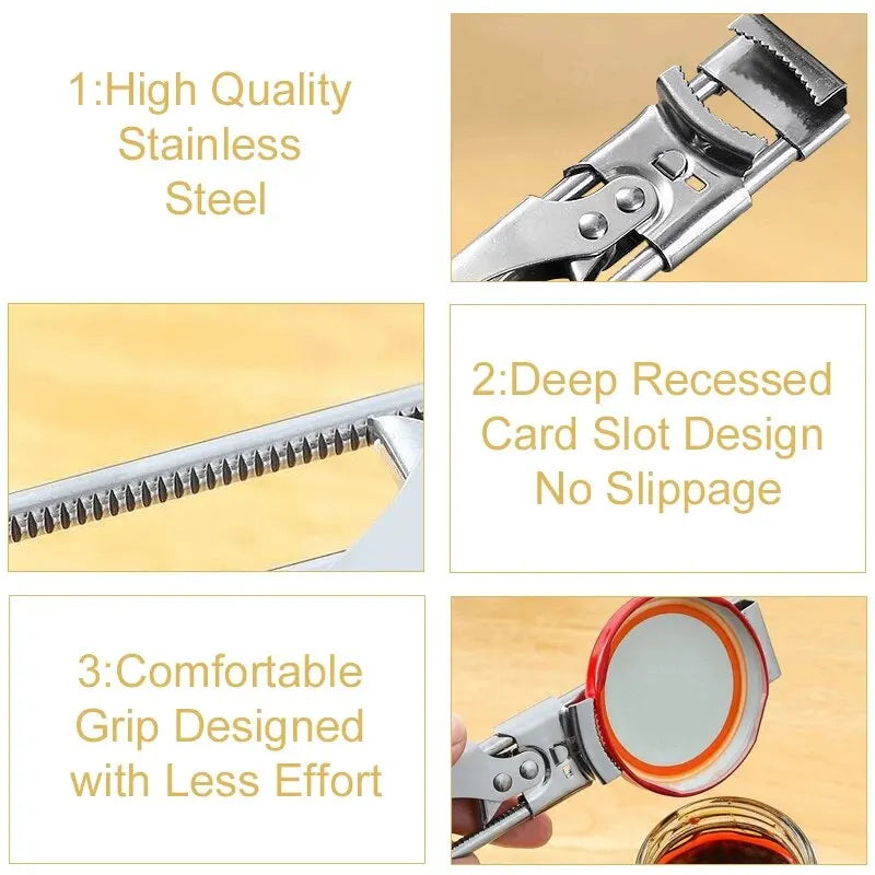 Non-Slip Stainless Steel Adjustable Can & Bottle Opener by HitMyNeed