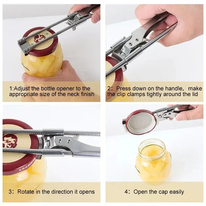Non-Slip Stainless Steel Adjustable Can & Bottle Opener by HitMyNeed