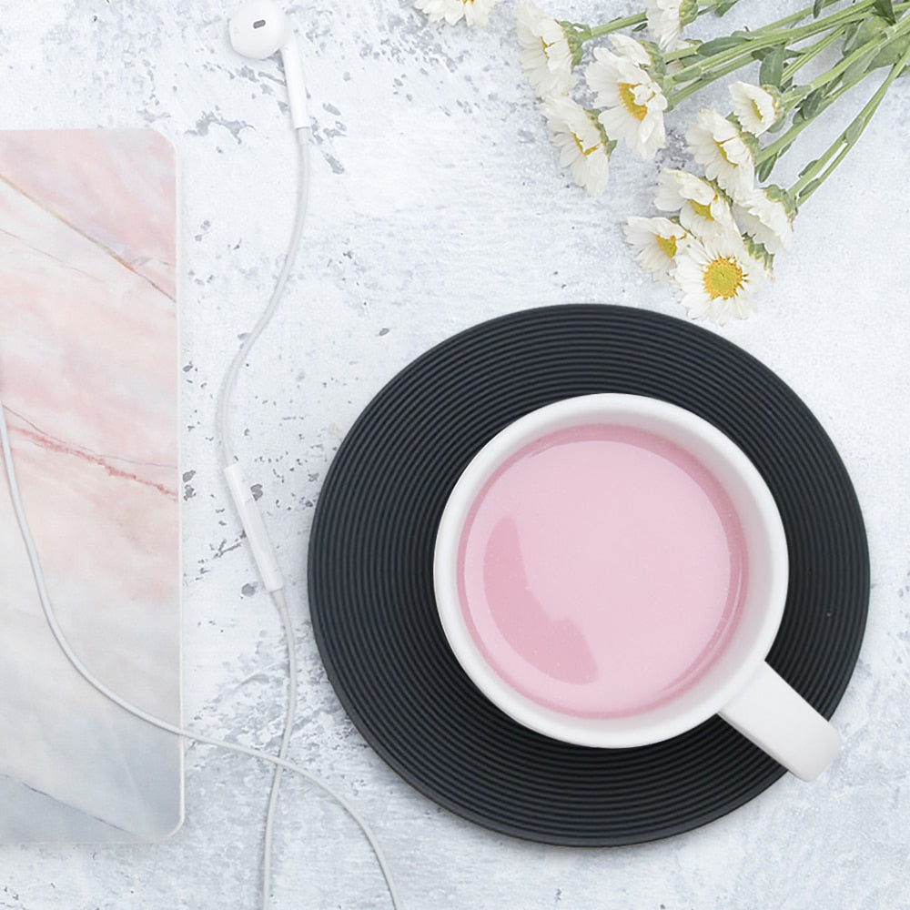 Non-Slip Vinyl Record Drink Coaster 10 cm by HitMyNeed