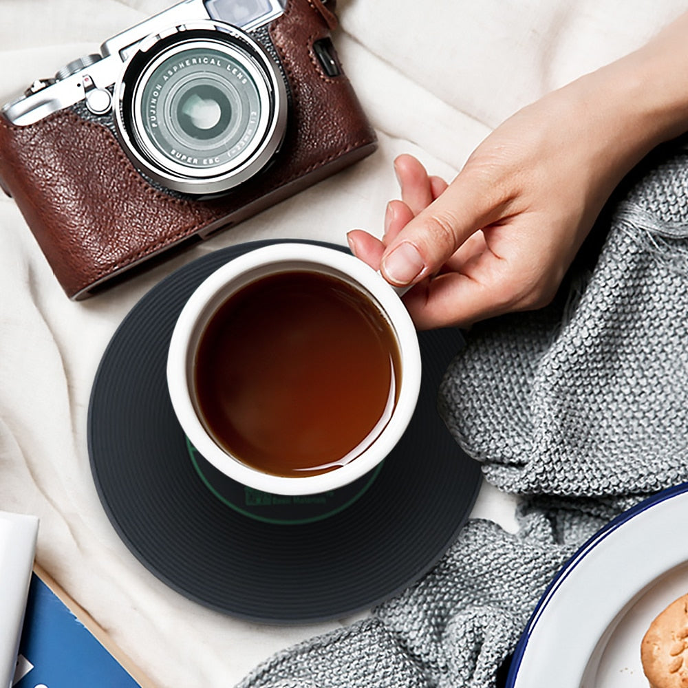 Non-Slip Vinyl Record Drink Coaster 10 cm by HitMyNeed