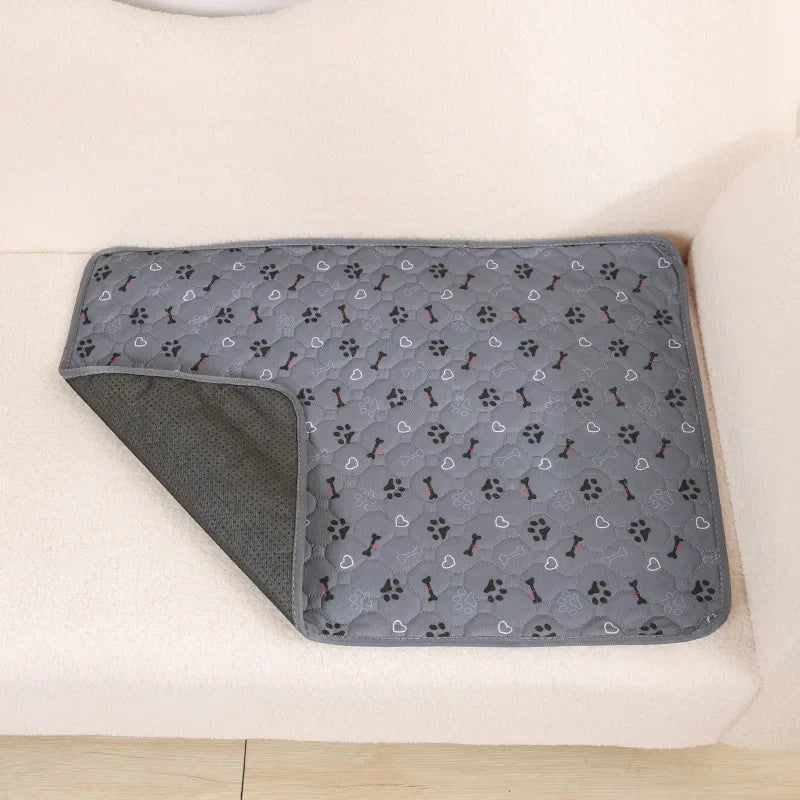 Non-Slip Washable Dog Urine Mat for Home & Travel bone 30x30cm by HitMyNeed