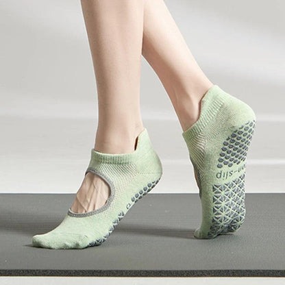 Non-Slip Women's Yoga Socks with Grip Sole by HitMyNeed
