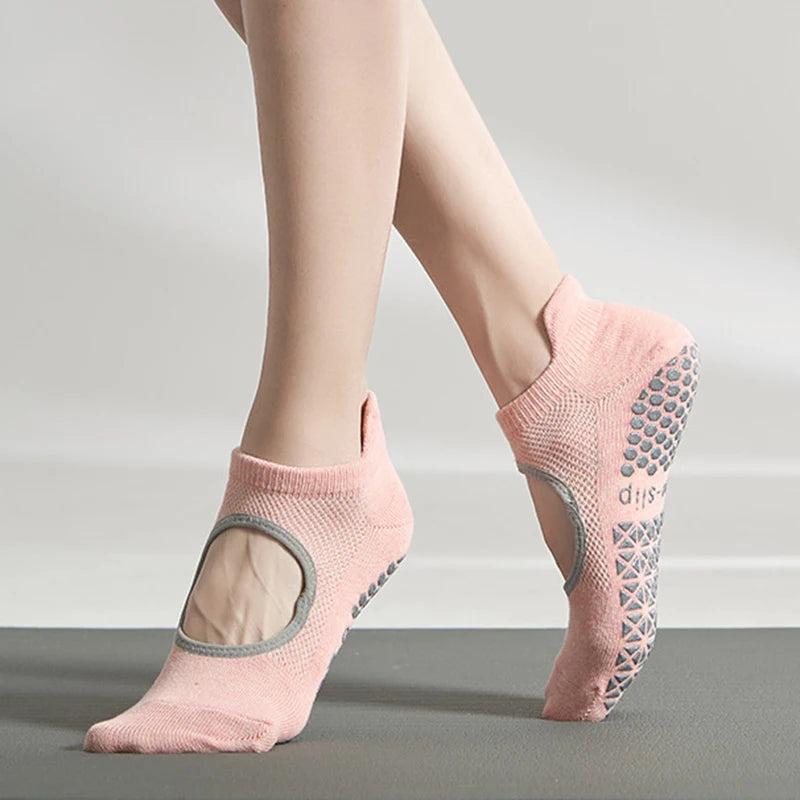Non-Slip Women's Yoga Socks with Grip Sole by HitMyNeed