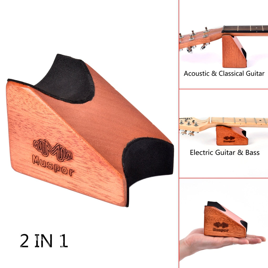Non Slip Wooden Guitar Neck Rest with Felt Support by HitMyNeed