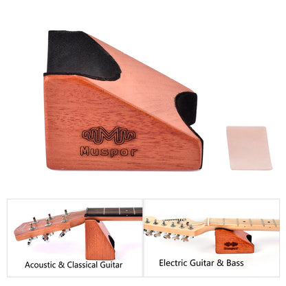 Non Slip Wooden Guitar Neck Rest with Felt Support by HitMyNeed