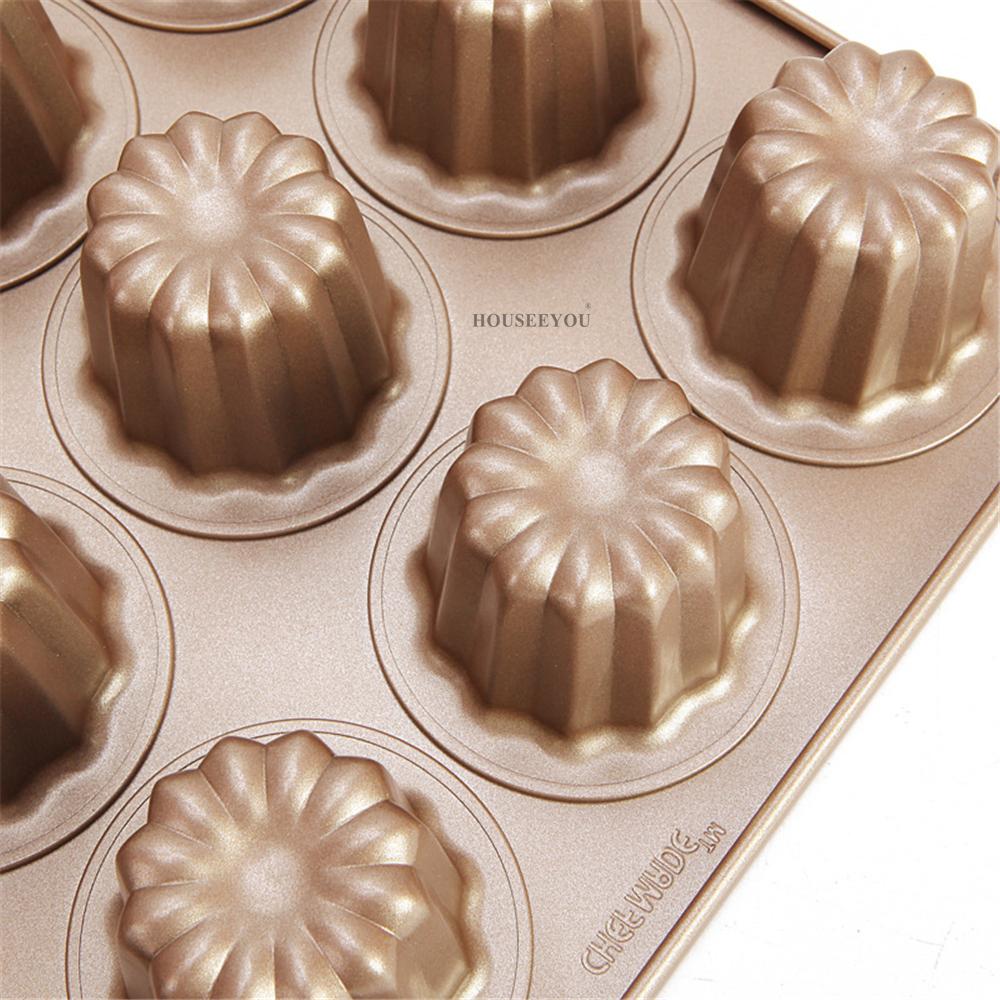 Non-Stick 12 Cup Canelé Pan Metal Baking Tray by HitMyNeed