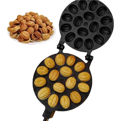 Non Stick 16 Cavity Walnut Cake Maker Pan by HitMyNeed