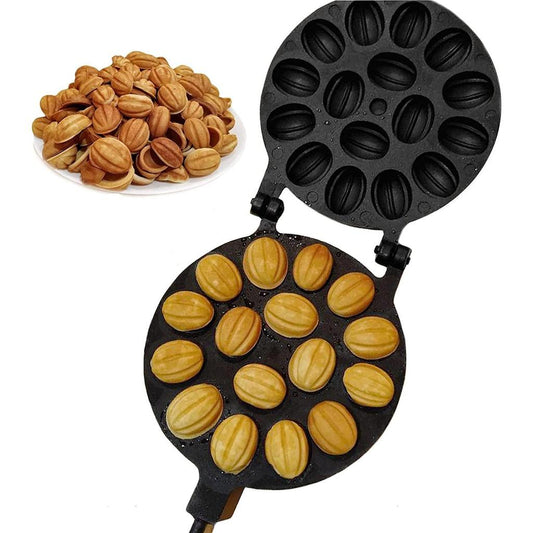 Non Stick 16 Cavity Walnut Cake Maker Pan by HitMyNeed