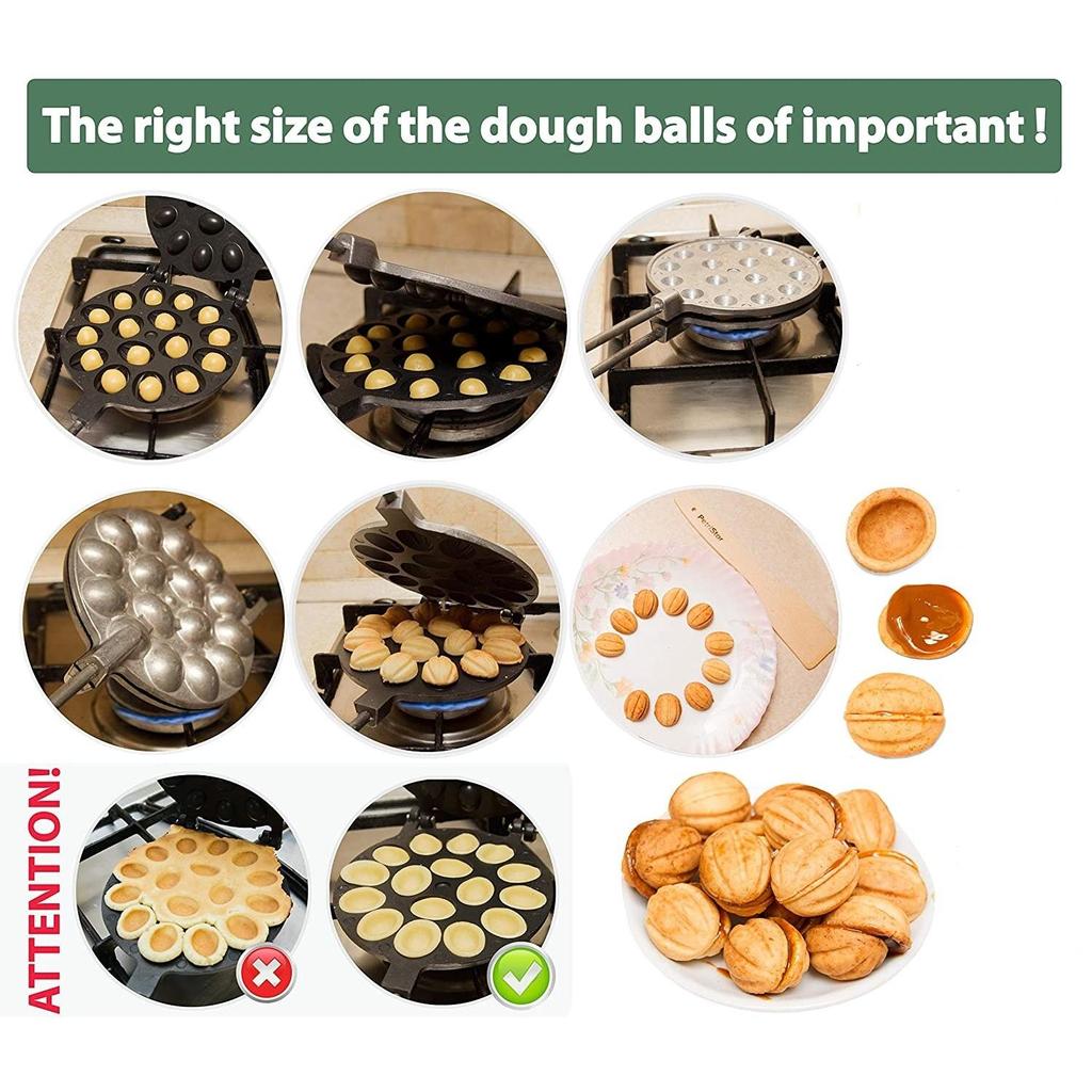 Non Stick 16 Cavity Walnut Cake Maker Pan by HitMyNeed
