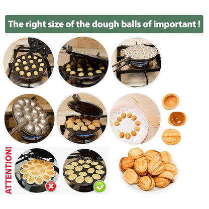 Non Stick 16 Cavity Walnut Cake Maker Pan by HitMyNeed