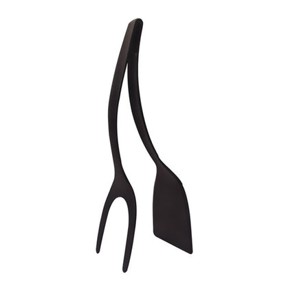 Non-Stick 2-in-1 Pancake Spatula and Cooking Tongs by HitMyNeed