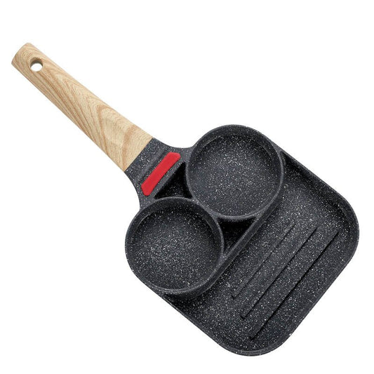 Non Stick 3 Section Divided Frying Pan by HitMyNeed