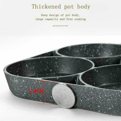 Non Stick 3 Section Divided Frying Pan by HitMyNeed