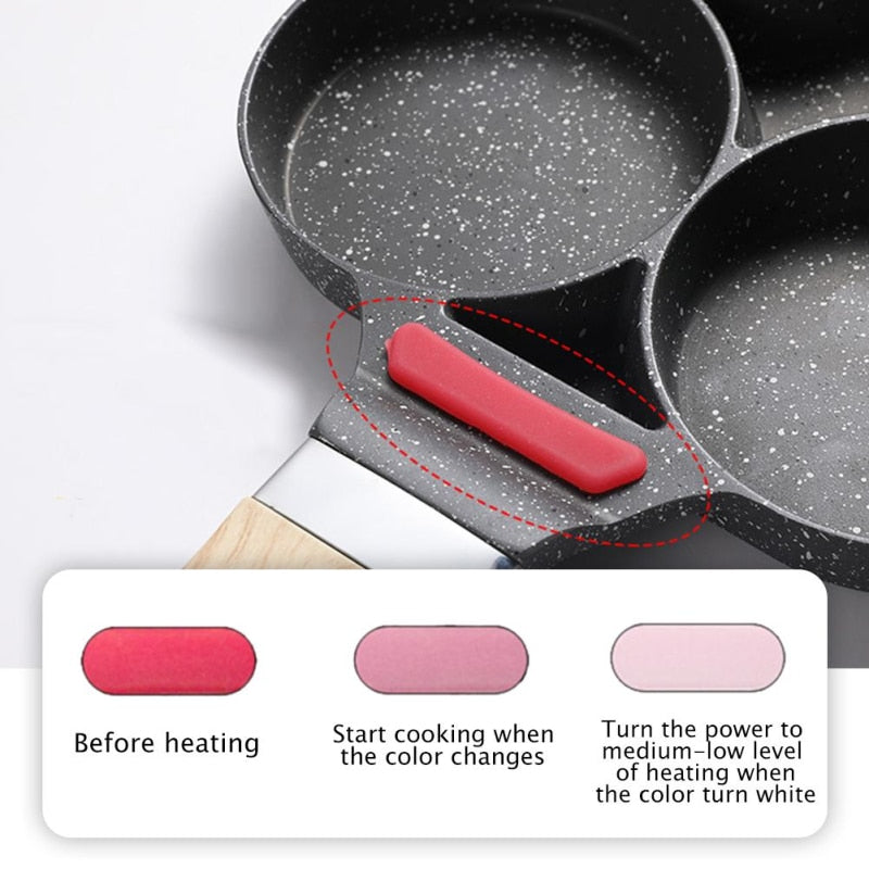 Non Stick 3 Section Divided Frying Pan by HitMyNeed
