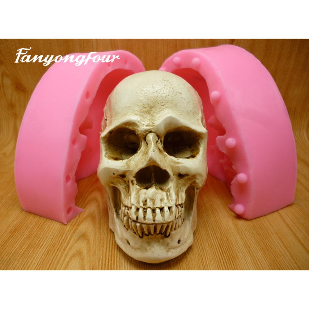 Non-Stick 3D Silicone Skull Mold for Baking & Crafts by HitMyNeed