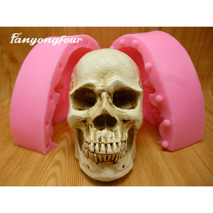 Non-Stick 3D Silicone Skull Mold for Baking & Crafts by HitMyNeed
