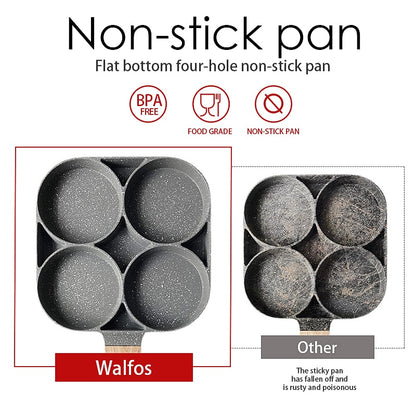 Non Stick 4 Hole Induction Pancake & Egg Pan by HitMyNeed